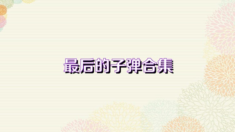 最后的子弹合集