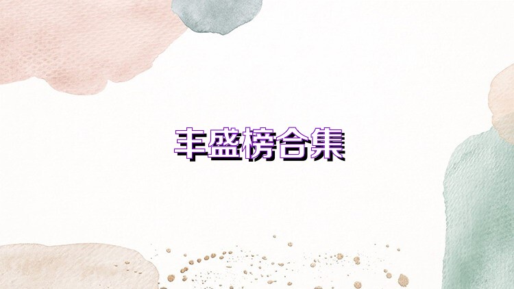 丰盛榜合集