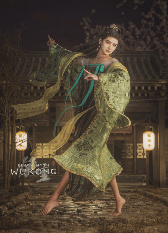 黑神话：悟空二姐演员直播化妆：再次COS游戏形象