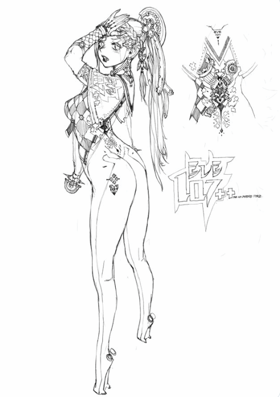 《剑星》伊芙早期设计草图揭秘完美身材引关注1