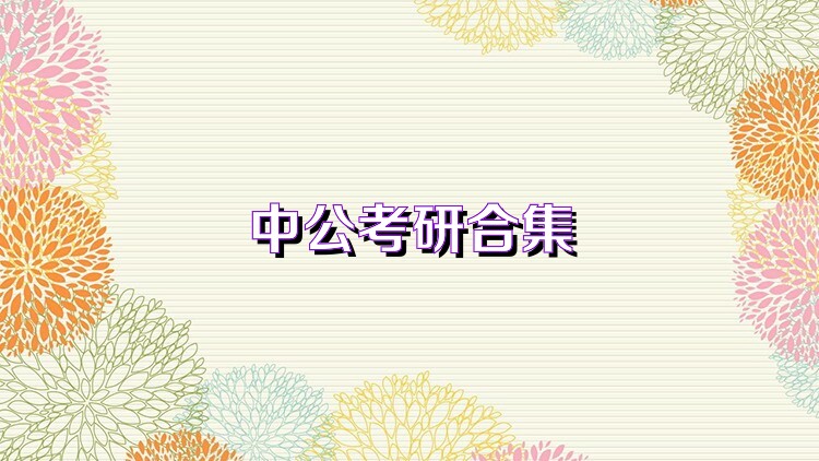 中公考研合集