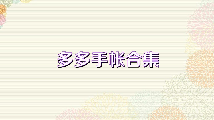 多多手帐合集