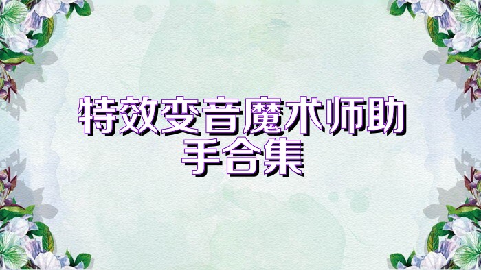 特效变音魔术师助手合集