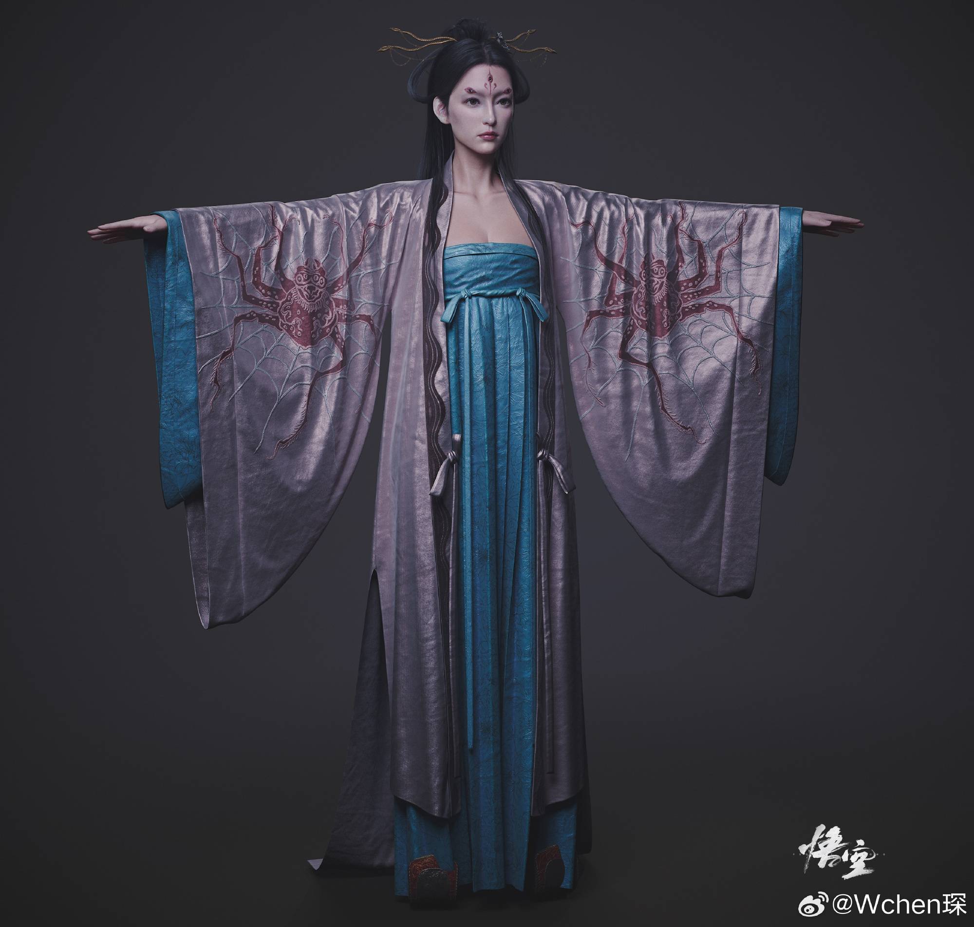 回顾《黑神话：悟空》2021初版蜘蛛精建模图6