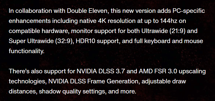 荒野大镖客：救赎PC版支持原生4K与DLSS 3