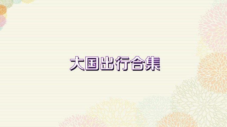 大国出行合集