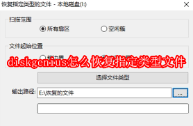 DiskGenius恢复特定类型文件教程